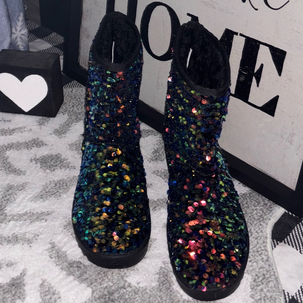 NWOT BLACK BLING BOOTS - Picture 6 of 9